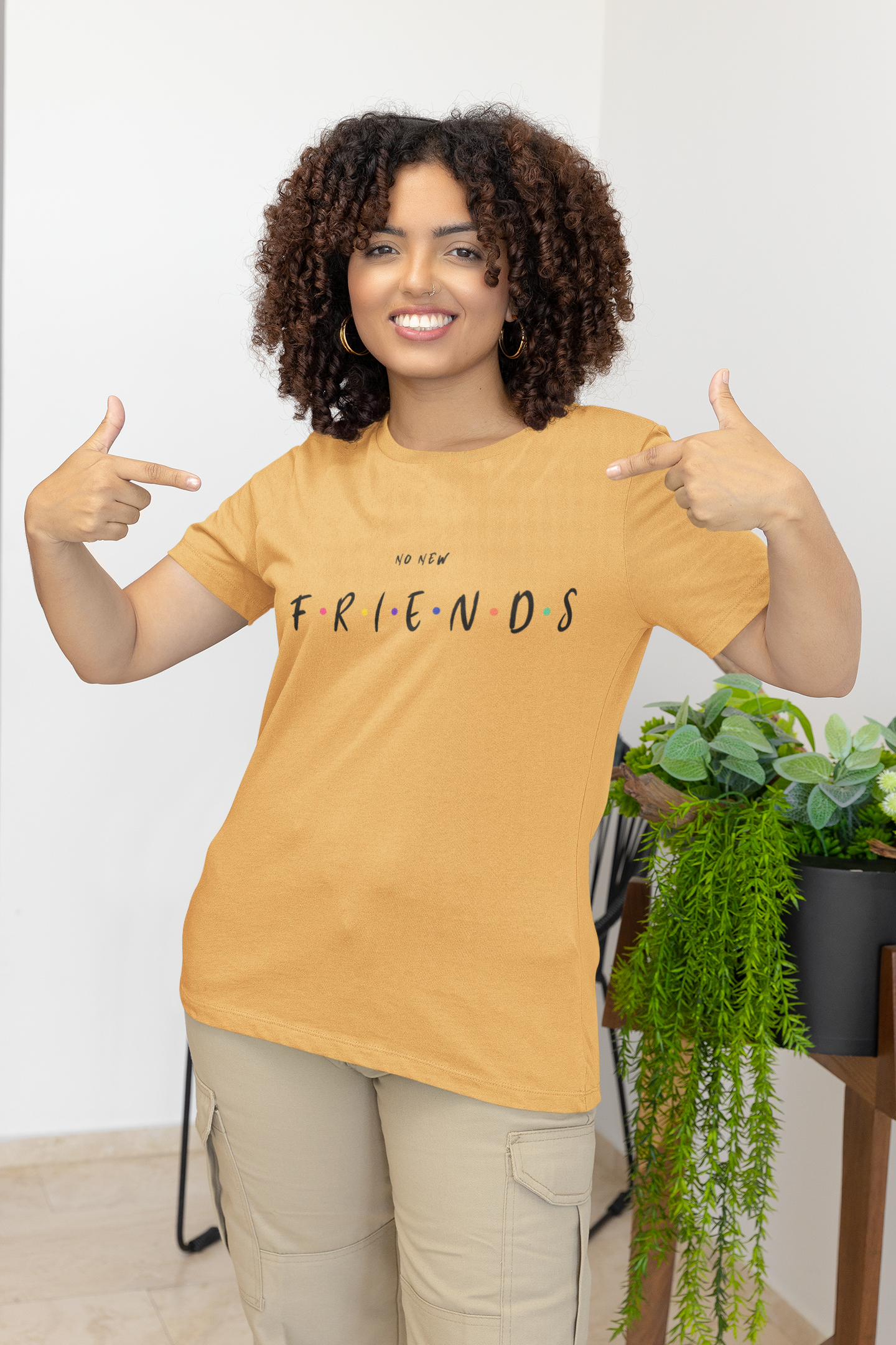 No New Friends Ladies' Boyfriend T-Shirt